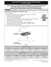 Frigidaire FCCG3027AS Installation Instructions
