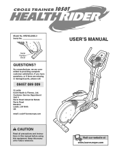 HealthRider Crosstrainer 1050 T Elliptical Uk Manual