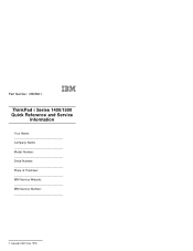 IBM 2621483 Quick Reference Guide