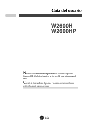 LG W2600H-PF Owner's Manual (Español)