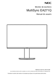 NEC EA271Q-BK User Manual - Spanish