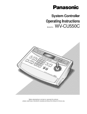 Panasonic WVCU550C WVCU550C User Guide