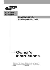Samsung FPT5094 Owners Instructions
