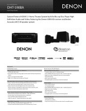 Denon DHT590BA Literature/Product Sheet
