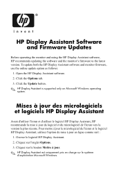 HP LP2480zx HP Display Assistant Software and Firmware Updates