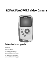 Kodak Zx3 Extended user guide