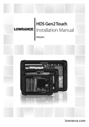Lowrance HDS-9 Gen2 Touch Installation Manual