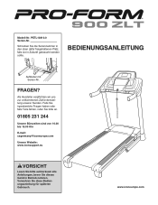 ProForm 900 Zlt Treadmill German Manual