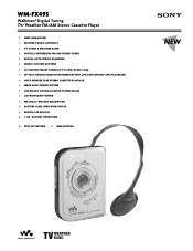 Sony WM-FX495 Marketing Specifications