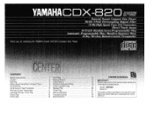 Yamaha CDX-820 Owner's Manual