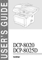 Brother International DCP-8025D Users Manual - English
