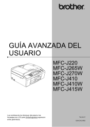 Brother International MFC-J265w Advanced Users Manual - Spanish