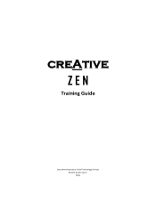 Creative ZEN Training Guide