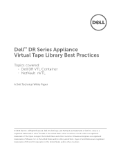Dell DR6000 NetVault Backup - Best Practices for Setting up VTL Containers and NetVault Backup nVTL