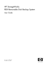 HP StorageWorks RDX750 HP StorageWorks RDX Removable Disk Backup System User Guide (484933-001, June 2008)