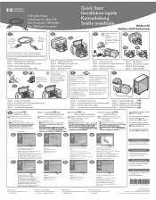 HP Deskjet 630c (English, German, French, Dutch) DJ 630C Printer - USB Cable Quick Setup Guide