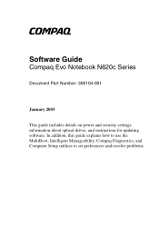 HP N620c Software Guide: Compaq Evo Notebook N620c Series