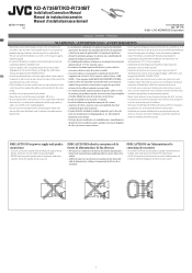 JVC KD-R730BT Installation Manual