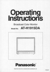 Panasonic ATH1915DA ATH1915DA User Guide