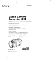 Sony CCD-SC55 Operating Instructions  (English and Spanishl)