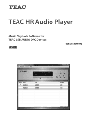 TEAC HR-S101 TEAC HR Audio Player Users Manual