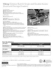 Viking AD51620 Two-Page Specifications Sheet