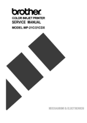 Brother International MP-21CDX Service Manual