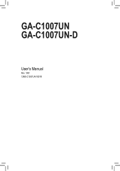 Gigabyte GA-C1007UN User Manual