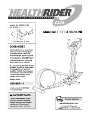 HealthRider E330 Elliptical Italian Manual
