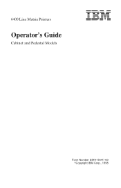 IBM 6400-I10 Operation Guide