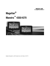 Magellan Maestro 4370 Manual - English