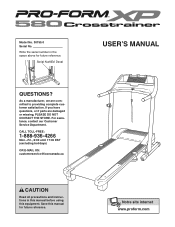ProForm Xp 580 Crosstrainer Treadmill User Manual
