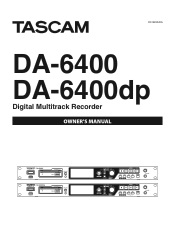 TASCAM DA-6400 DA-6400dp Owners Manual