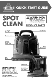 Bissell SpotClean ProHeat 52074 Quick Start Guide