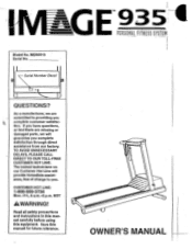Image Fitness 935 Treadmill English Manual