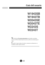 LG W1943TB-PF Owner's Manual (Español)