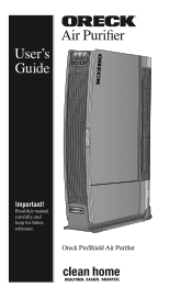 Oreck ProShield Owners Guide