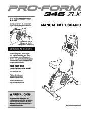 ProForm 345 Zlx Bike Spanish Manual