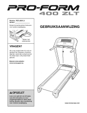 ProForm 400 Zlt Treadmill Dutch Manual