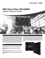 Sharp LED-Q039I2 Specification Brochure
