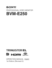 Sony BVME250 User Manual