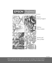 Epson Stylus Pro 7900 Computer To Plate System Warranty Statement