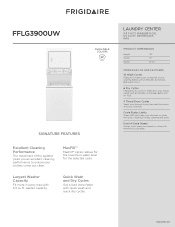 Frigidaire FFLG3900UW Product Specifications Sheet