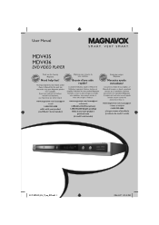 Magnavox MDV435 User manual,  English (US)