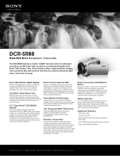 Sony DCR-SR88 Marketing Specifications
