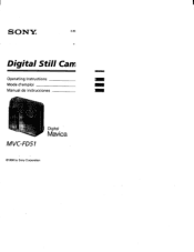 Sony MVC-FD51 Operating Instructions  (primary manual)
