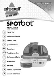 Bissell SpotBot Pet Deep Cleaner 33N8A User Guide