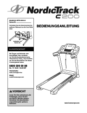 NordicTrack C 200 Treadmill German Manual