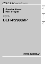 Pioneer DEH P2900MP Owner's Manual