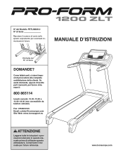 ProForm 1200 Zlt Treadmill Italian Manual